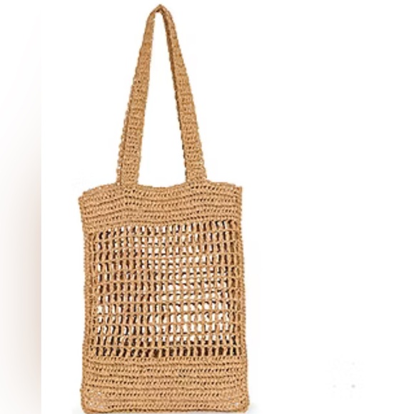 a.n.a Open Weave Straw Tote Bag - Picture 1 of 6